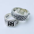 Initial Braid Silver Ring 1